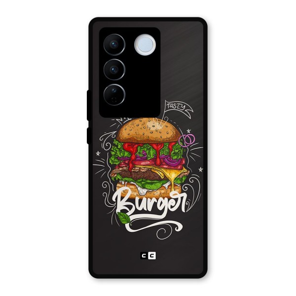 Burger Lover Metal Back Case for Vivo V27 Pro