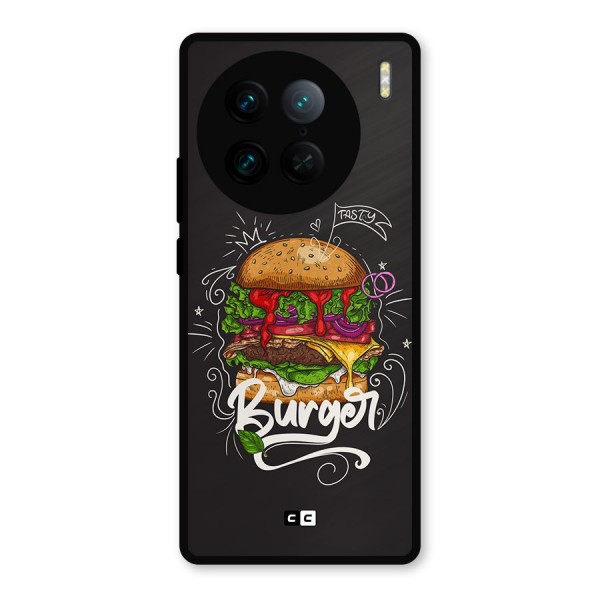 Burger Lover Metal Back Case for Vivo X90 Pro