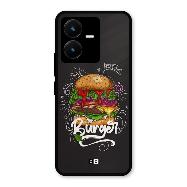 Burger Lover Metal Back Case for Vivo Y22s