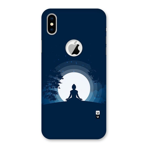 Calm Meditation Back Case for iPhone XS Logo Cut