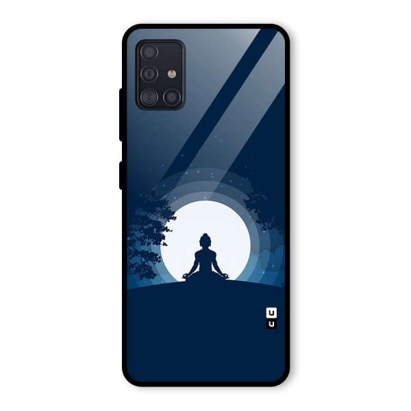 Calm Meditation Glass Back Case for Galaxy A51