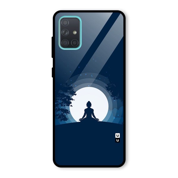 Calm Meditation Glass Back Case for Galaxy A71