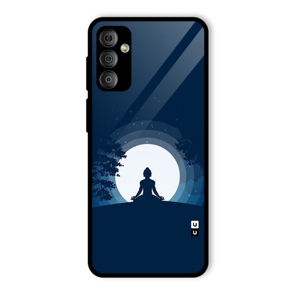 Calm Meditation Glass Back Case for Galaxy F23