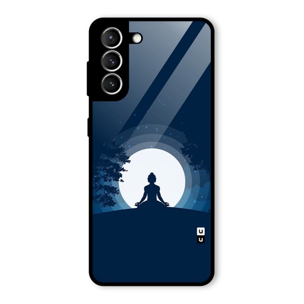 Calm Meditation Glass Back Case for Galaxy S21 5G