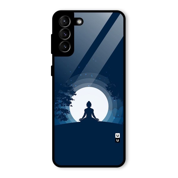 Calm Meditation Glass Back Case for Galaxy S21 Plus