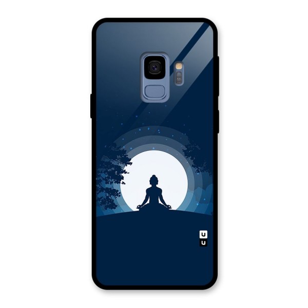 Calm Meditation Glass Back Case for Galaxy S9