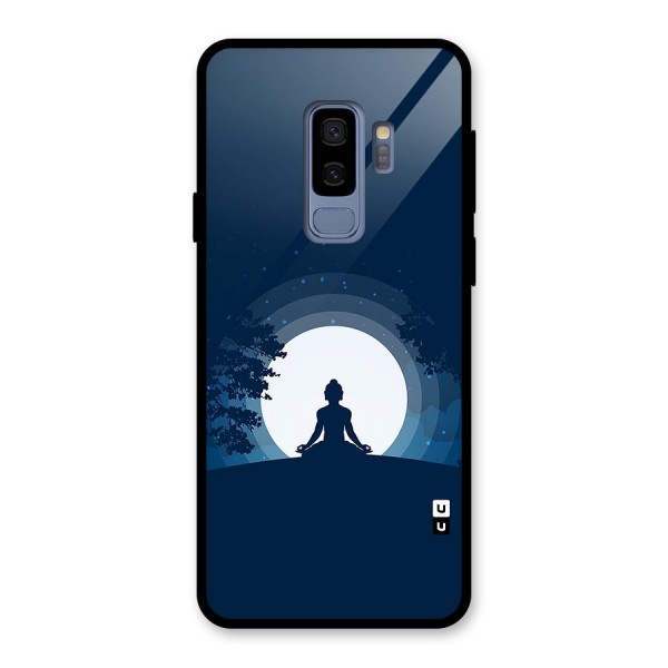 Calm Meditation Glass Back Case for Galaxy S9 Plus