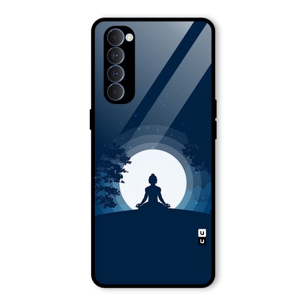 Calm Meditation Glass Back Case for Oppo Reno4 Pro