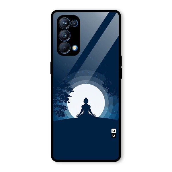 Calm Meditation Glass Back Case for Oppo Reno5 Pro 5G