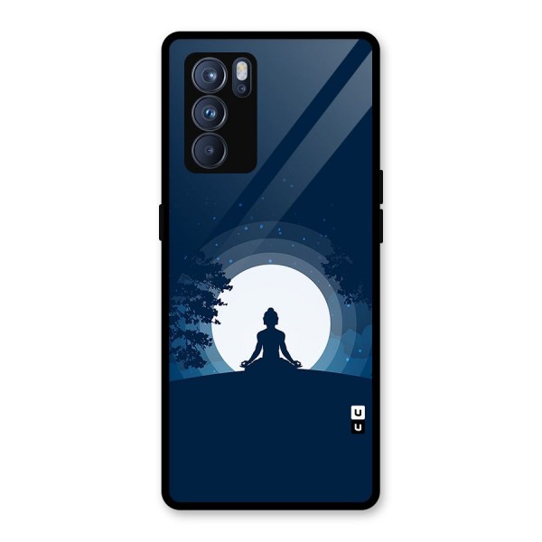 Calm Meditation Glass Back Case for Oppo Reno6 Pro 5G