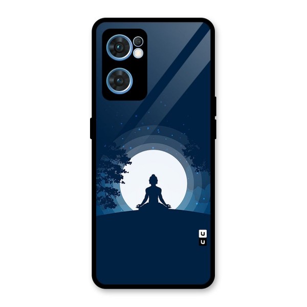 Calm Meditation Glass Back Case for Oppo Reno7 5G