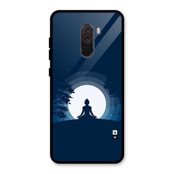 Calm Meditation Glass Back Case for Poco F1