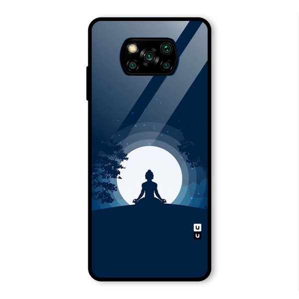 Calm Meditation Glass Back Case for Poco X3 Pro