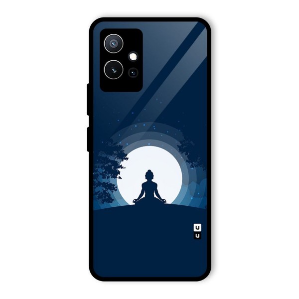 Calm Meditation Glass Back Case for Vivo T1 5G