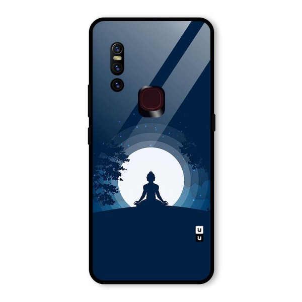 Calm Meditation Glass Back Case for Vivo V15