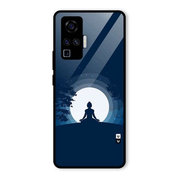 Calm Meditation Glass Back Case for Vivo X50 Pro