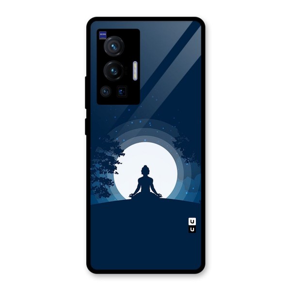 Calm Meditation Glass Back Case for Vivo X70 Pro