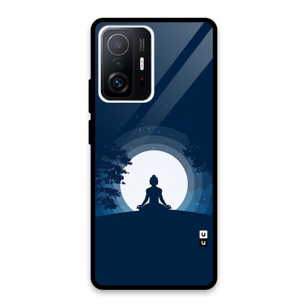 Calm Meditation Glass Back Case for Xiaomi 11T Pro