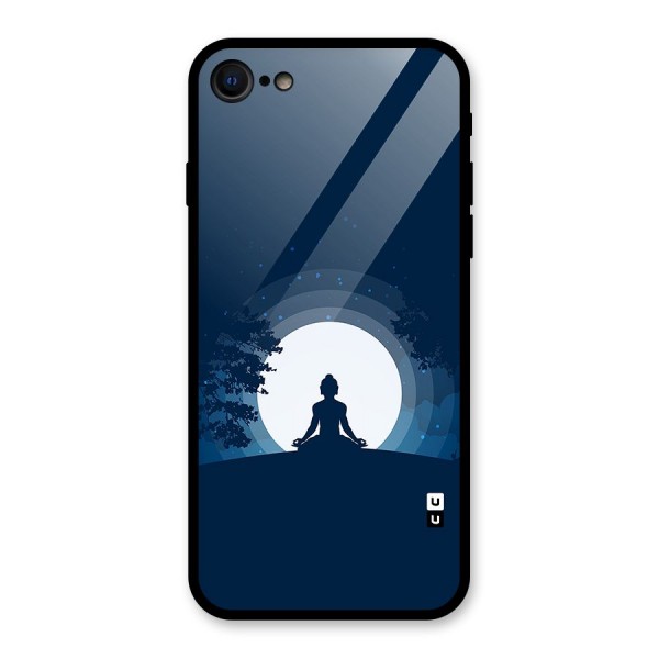 Calm Meditation Glass Back Case for iPhone 8