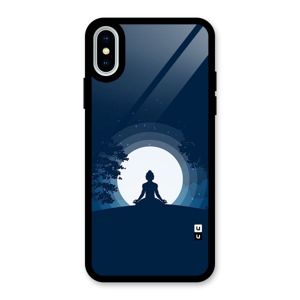 Calm Meditation Glass Back Case for iPhone XS