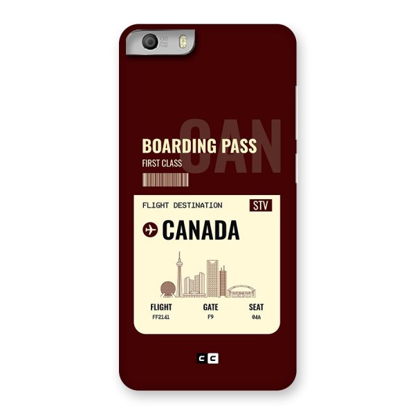 Canada Boarding Pass Back Case for Canvas Knight 2