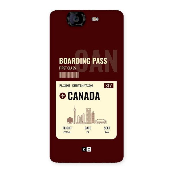 Canada Boarding Pass Back Case for Canvas Knight A350