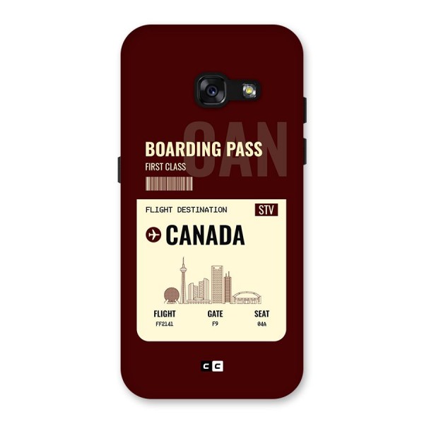 Canada Boarding Pass Back Case for Galaxy A3 (2017)