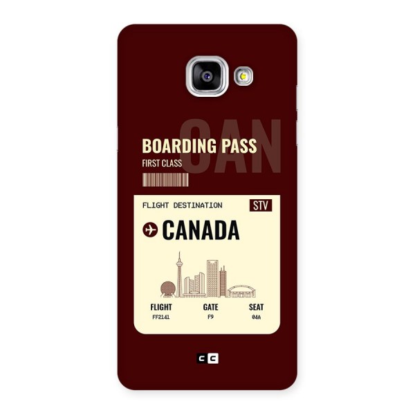 Canada Boarding Pass Back Case for Galaxy A5 (2016)