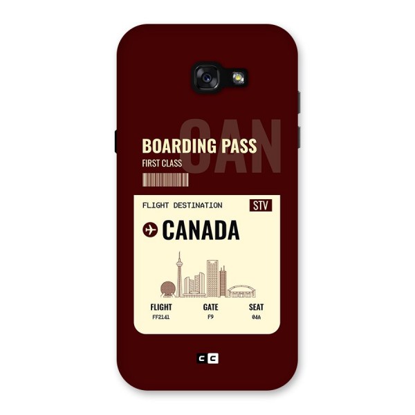 Canada Boarding Pass Back Case for Galaxy A7 (2017)