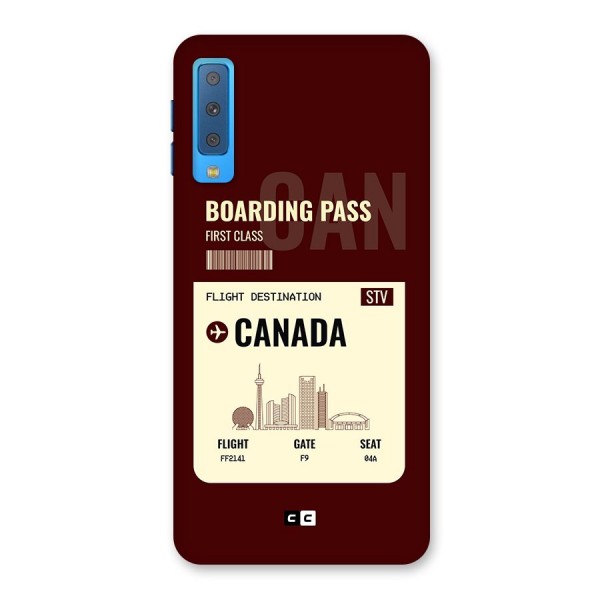 Canada Boarding Pass Back Case for Galaxy A7 (2018)