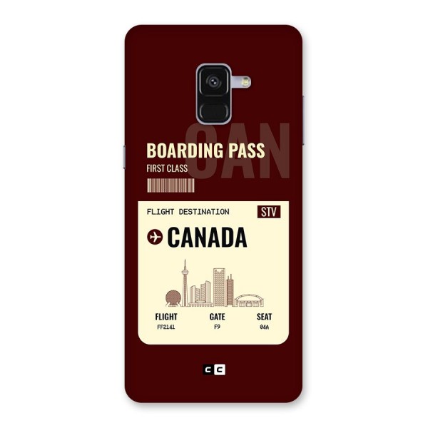 Canada Boarding Pass Back Case for Galaxy A8 Plus