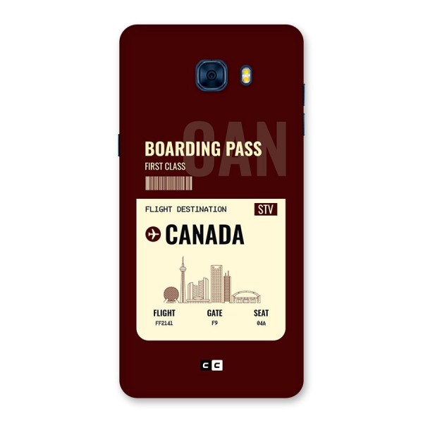 Canada Boarding Pass Back Case for Galaxy C7 Pro