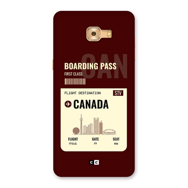 Canada Boarding Pass Back Case for Galaxy C9 Pro