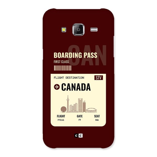 Canada Boarding Pass Back Case for Galaxy J5