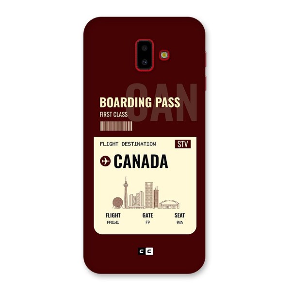 Canada Boarding Pass Back Case for Galaxy J6 Plus