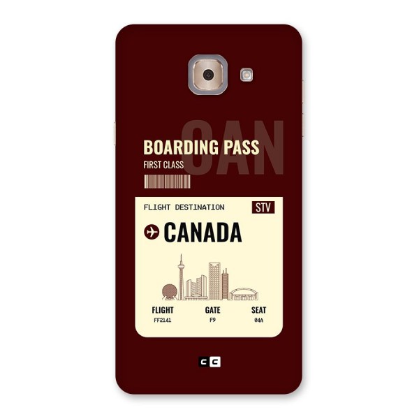 Canada Boarding Pass Back Case for Galaxy J7 Max