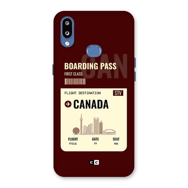 Canada Boarding Pass Back Case for Galaxy M01s