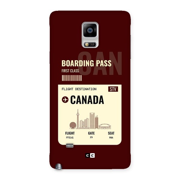 Canada Boarding Pass Back Case for Galaxy Note 4