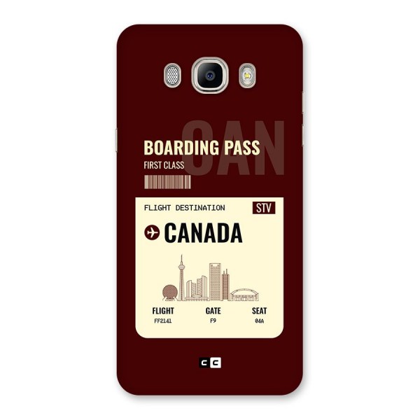 Canada Boarding Pass Back Case for Galaxy On8