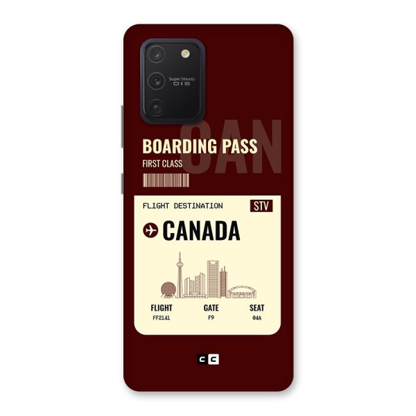 Canada Boarding Pass Back Case for Galaxy S10 Lite