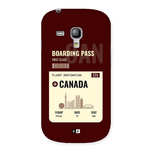 Canada Boarding Pass Back Case for Galaxy S3 Mini