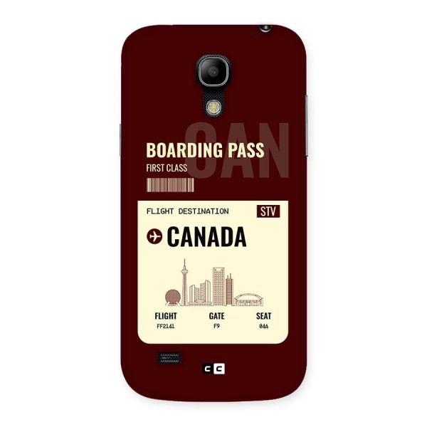 Canada Boarding Pass Back Case for Galaxy S4 Mini