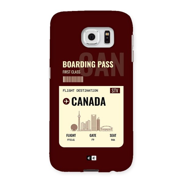 Canada Boarding Pass Back Case for Galaxy S6