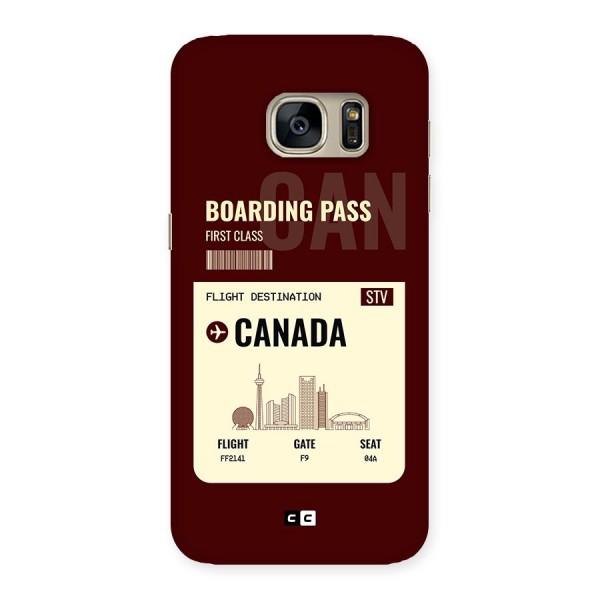 Canada Boarding Pass Back Case for Galaxy S7