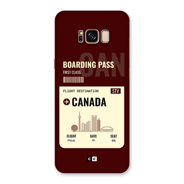 Canada Boarding Pass Back Case for Galaxy S8 Plus