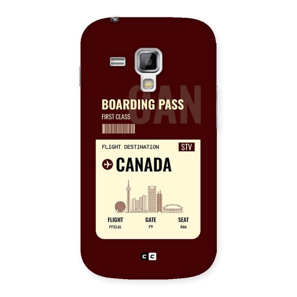 Canada Boarding Pass Back Case for Galaxy S Duos