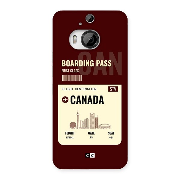 Canada Boarding Pass Back Case for HTC One M9 Plus