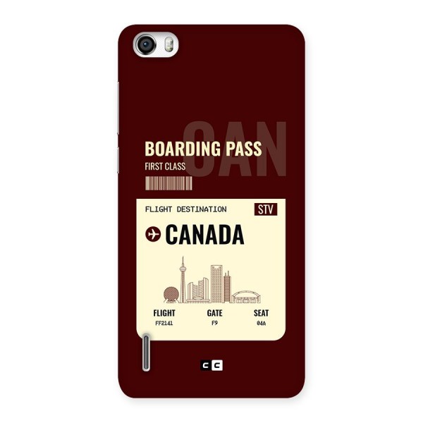 Canada Boarding Pass Back Case for Honor 6