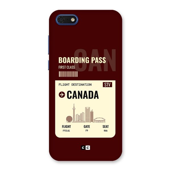 Canada Boarding Pass Back Case for Honor 7s