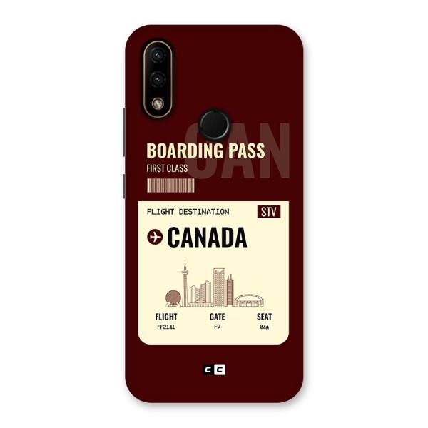 Canada Boarding Pass Back Case for Lenovo A6 Note